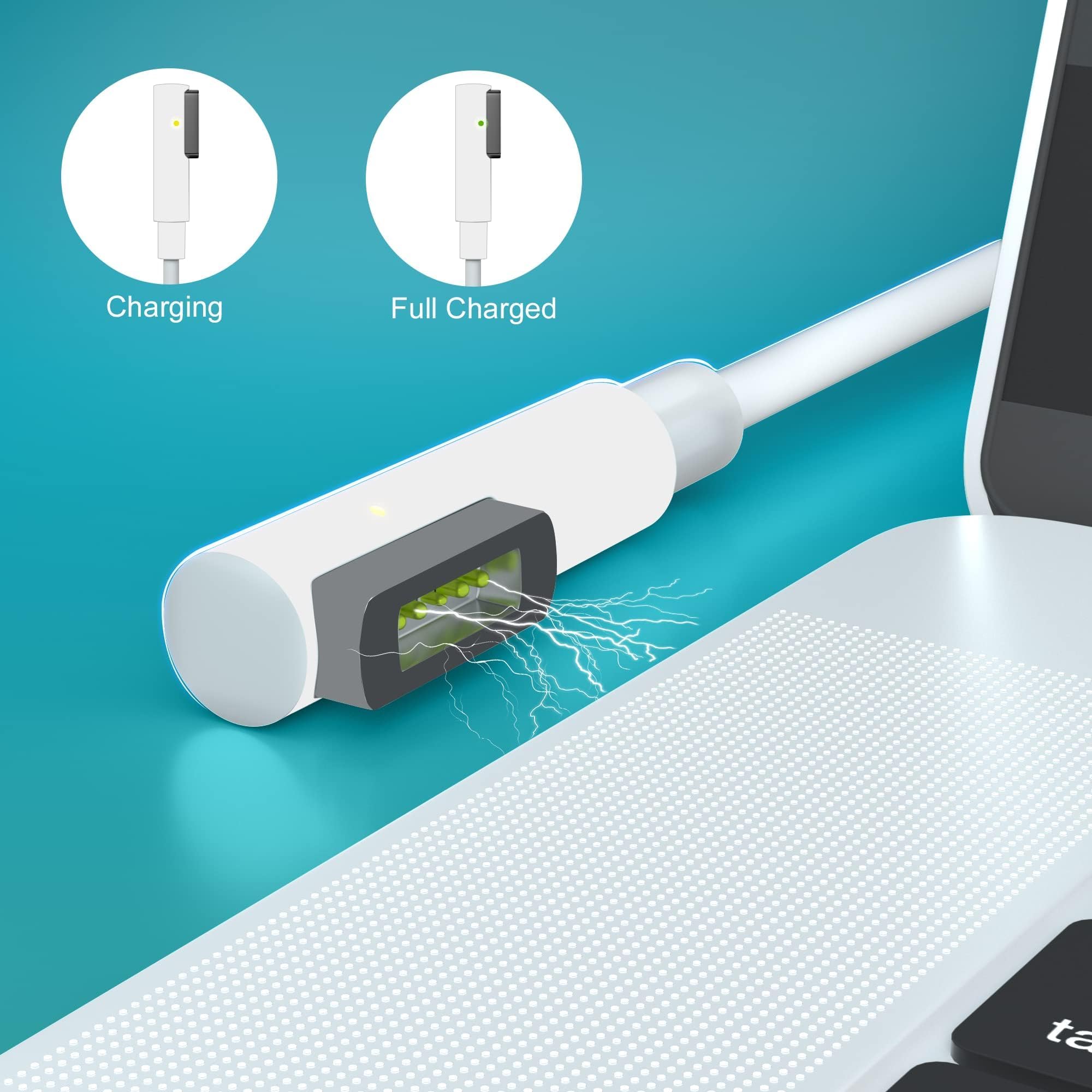 Cargador Mag2 de 85 W compatible con Mac Book Pro 2010 2011 A1286 | Adaptador de corriente de 85 W con punta en L magnética para modelos de 15 y 17 pulgadas (antes de mediados de 2012)