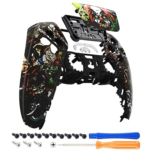 eXtremeRate Scary Party Touchpad Front Top Shell Compatible with ps5 Controller BDM-010 020 030 040 050, DIY Replacement Shell Custom Touch Pad