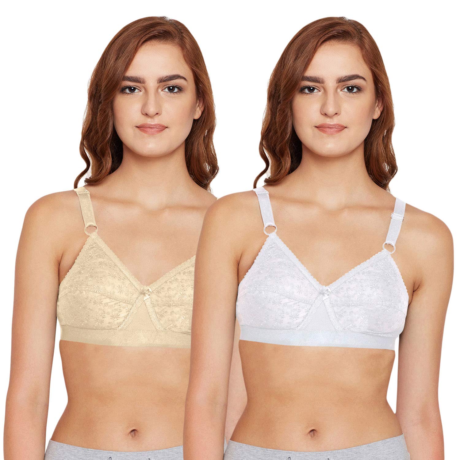 bodycare Women's Cotton Pack Of 2 B-C-D Cup Full-Coverage Bra - E5586WS-picture-25