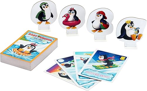 Miniatura 5 de Juego de mesa de carreras de pingüinos para bebés ayuda a los pingüinos a correr a la fiesta en la piscina Los niños a partir de 4 años aprenden
