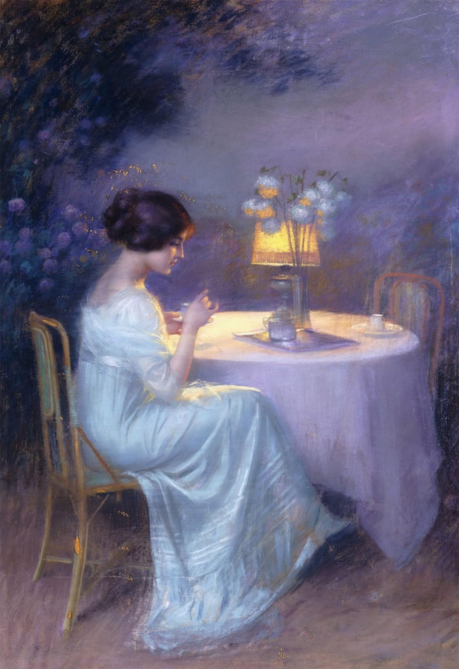 SERENDIPITP Retro Picture Poster Wall Art Pictures Painting a Moment of Solitude by Delphin Enjolras Wall Art Canvas Print for Wall Decor 60x90cm