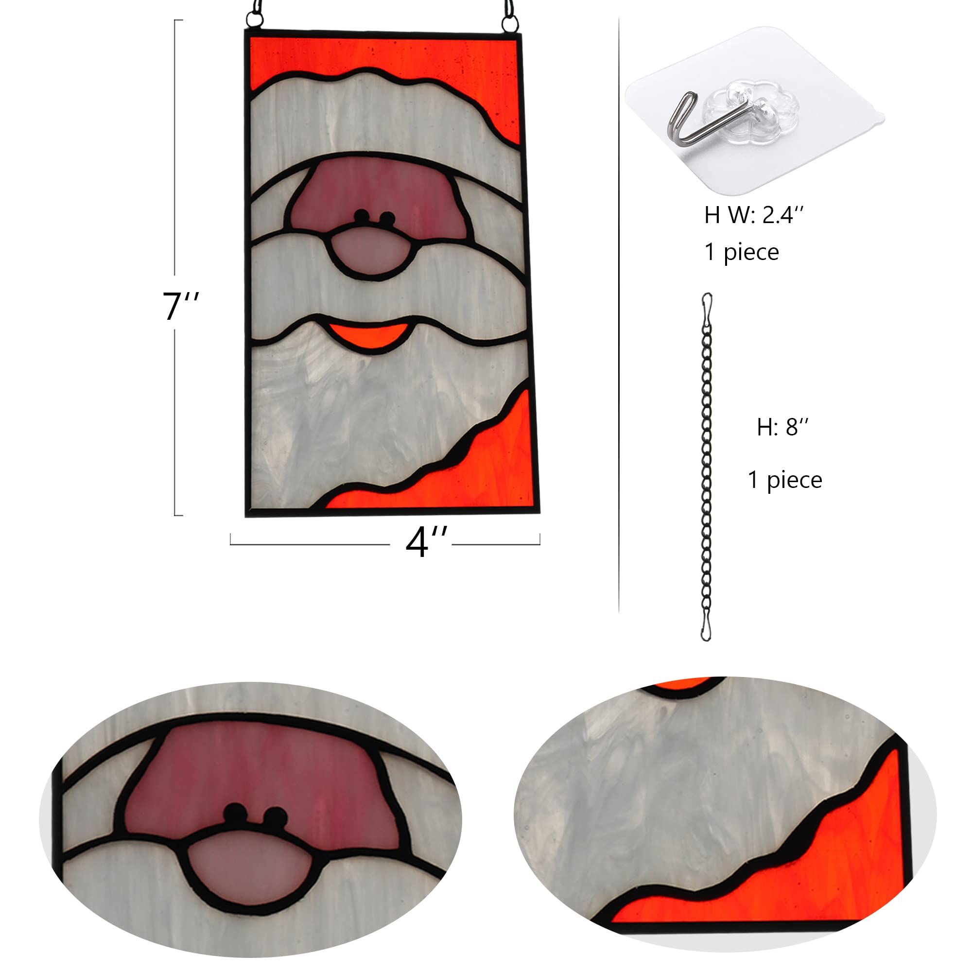 Amazon.co.jp: BOXCASA サンタパネル ステンドグラス ウィンドウ