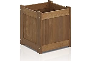Furinno Tioman 16-Inch Hardwood Mailbox Planter