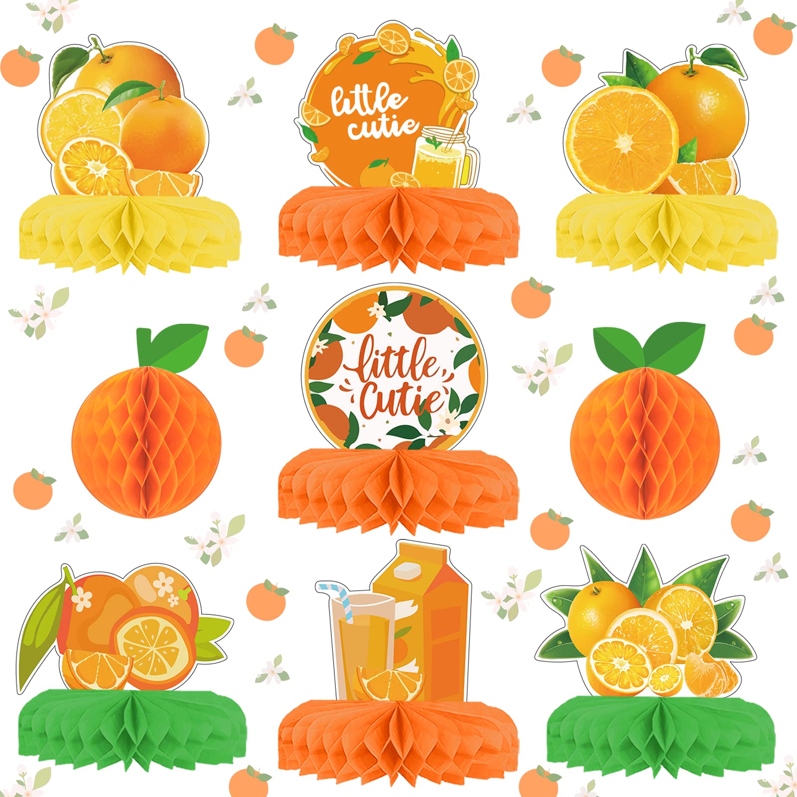 Buy 9 Pieces Big Orange Centerpieces for Tables, Little Cutie
