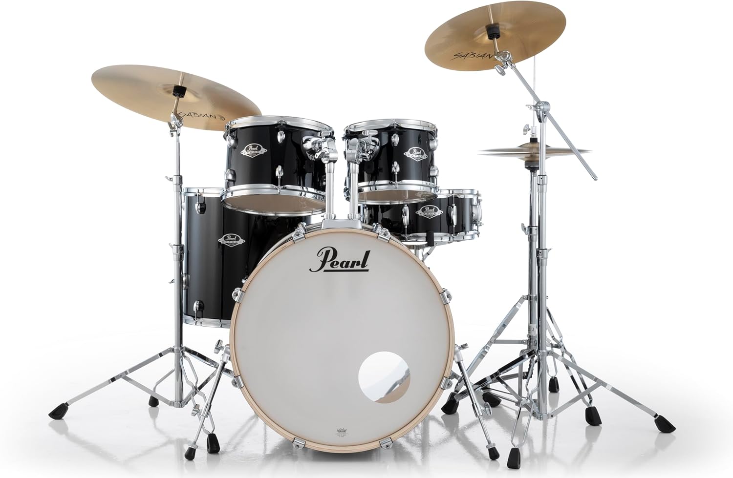 Pearl Export 5 PieceDrum Set Jet Black with Hardware (Cymbals Sold Separately) (EXX725N/C31)