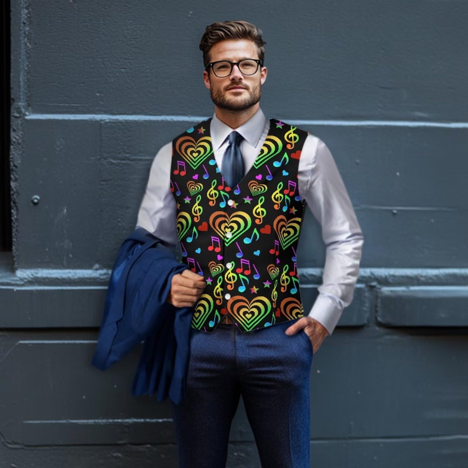 Chalecos para hombre, chalecos casuales de negocios con 4 botones, chaleco formal con cinturón ajustable