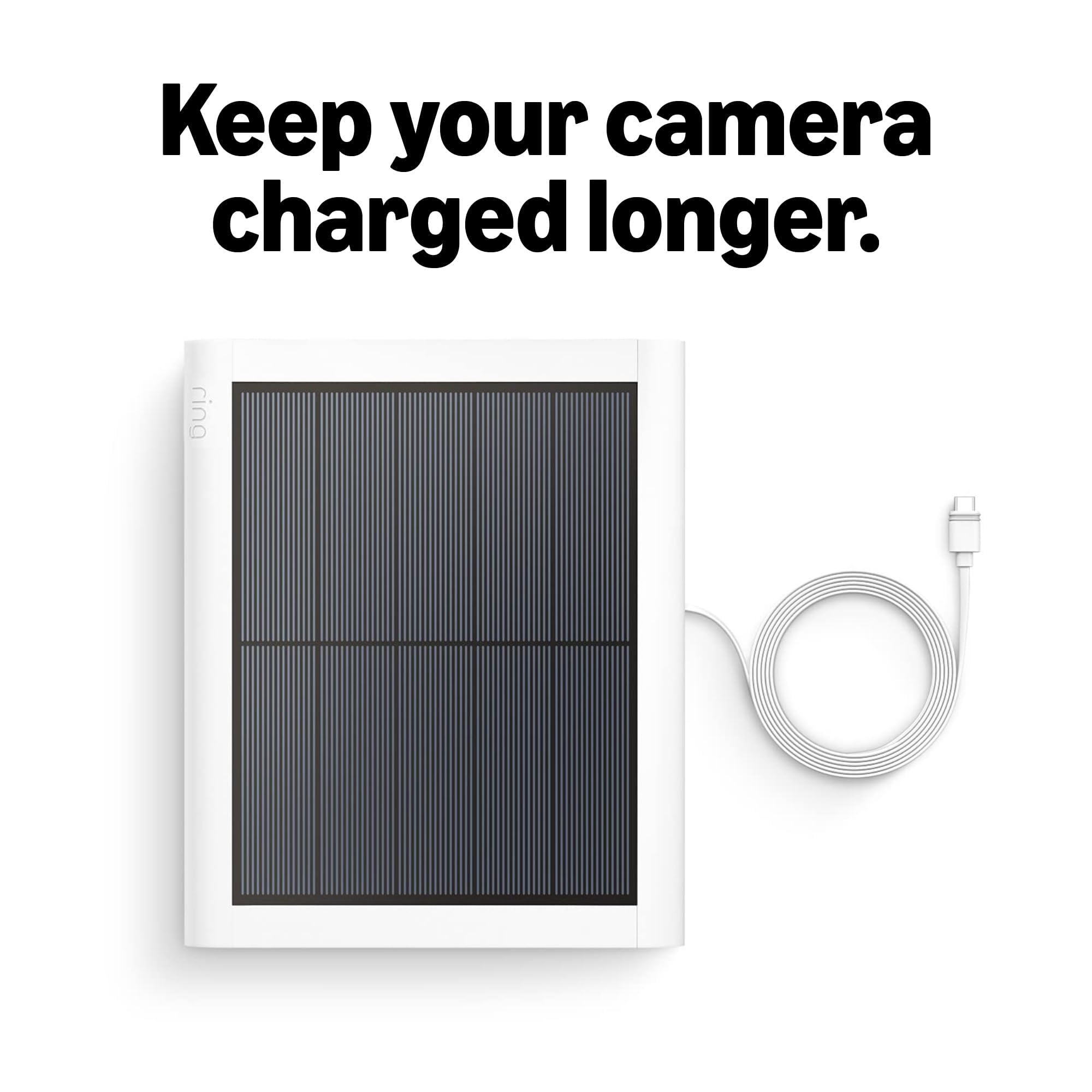Ring Solar Panel (2nd Generation), 4W for Outdoor Cam Plus, Outdoor Cam (Stick Up Cam), Stick Up Cam Pro, Spotlight Cam Plus, Spotlight Cam Pro - White