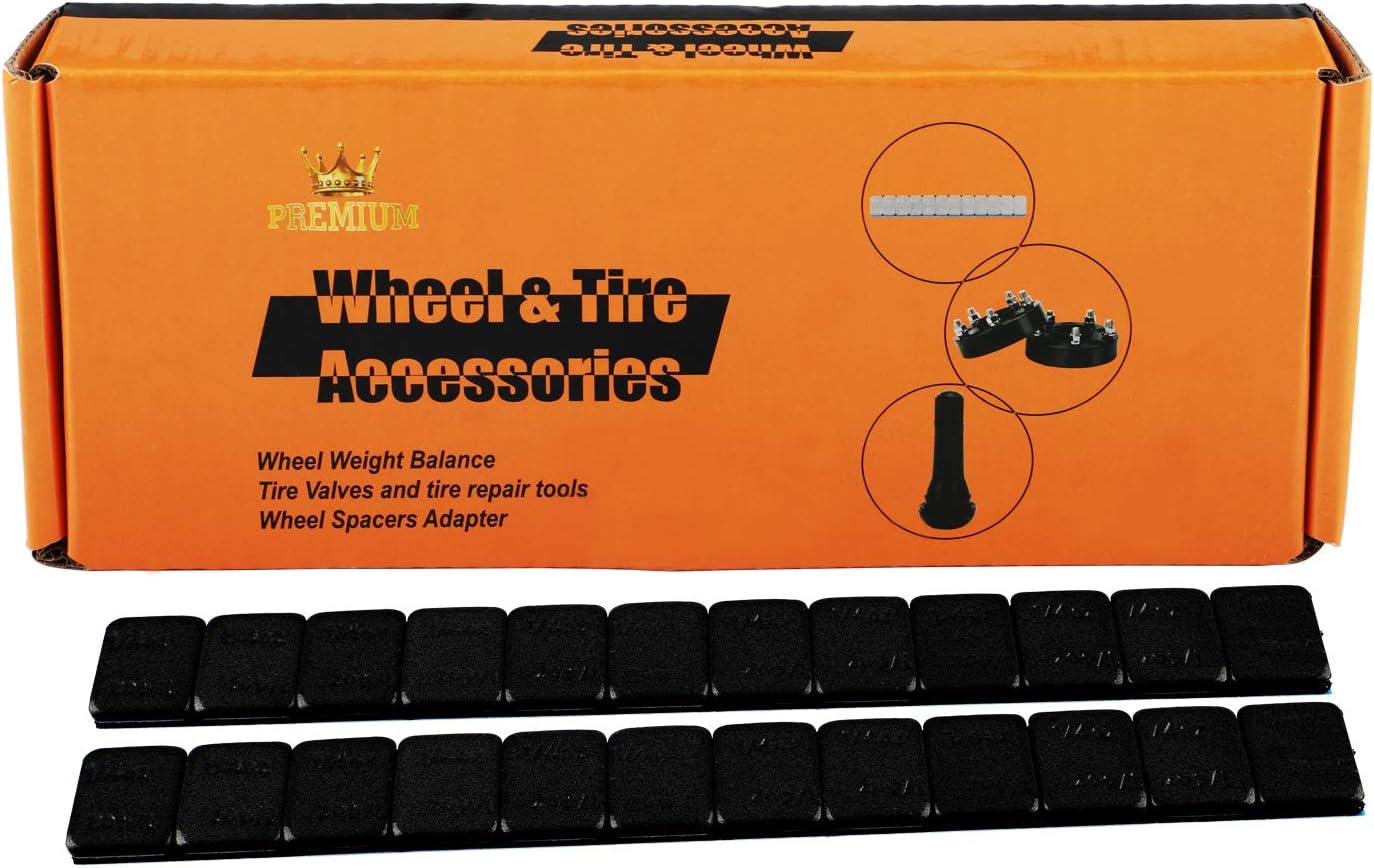 YIZBAP Wheel Weights Black 1/4oz, 72 oz/Box, 288pcs, with