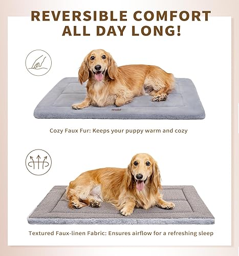 Miniatura 8 de Made4Pets - Cama elevada para perros de 49 x 32 pulgadas, cama para perros medianos y grandes, 44 x 32 pulgadas, uso en exteriores e interiores, gris