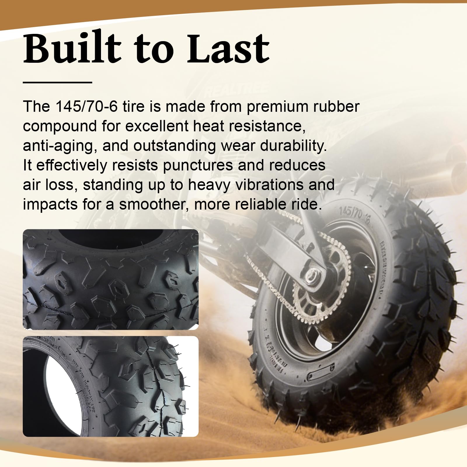 Amazon.com: 145/70-6 145-70-6 Tires Tubeless Fit For Coleman