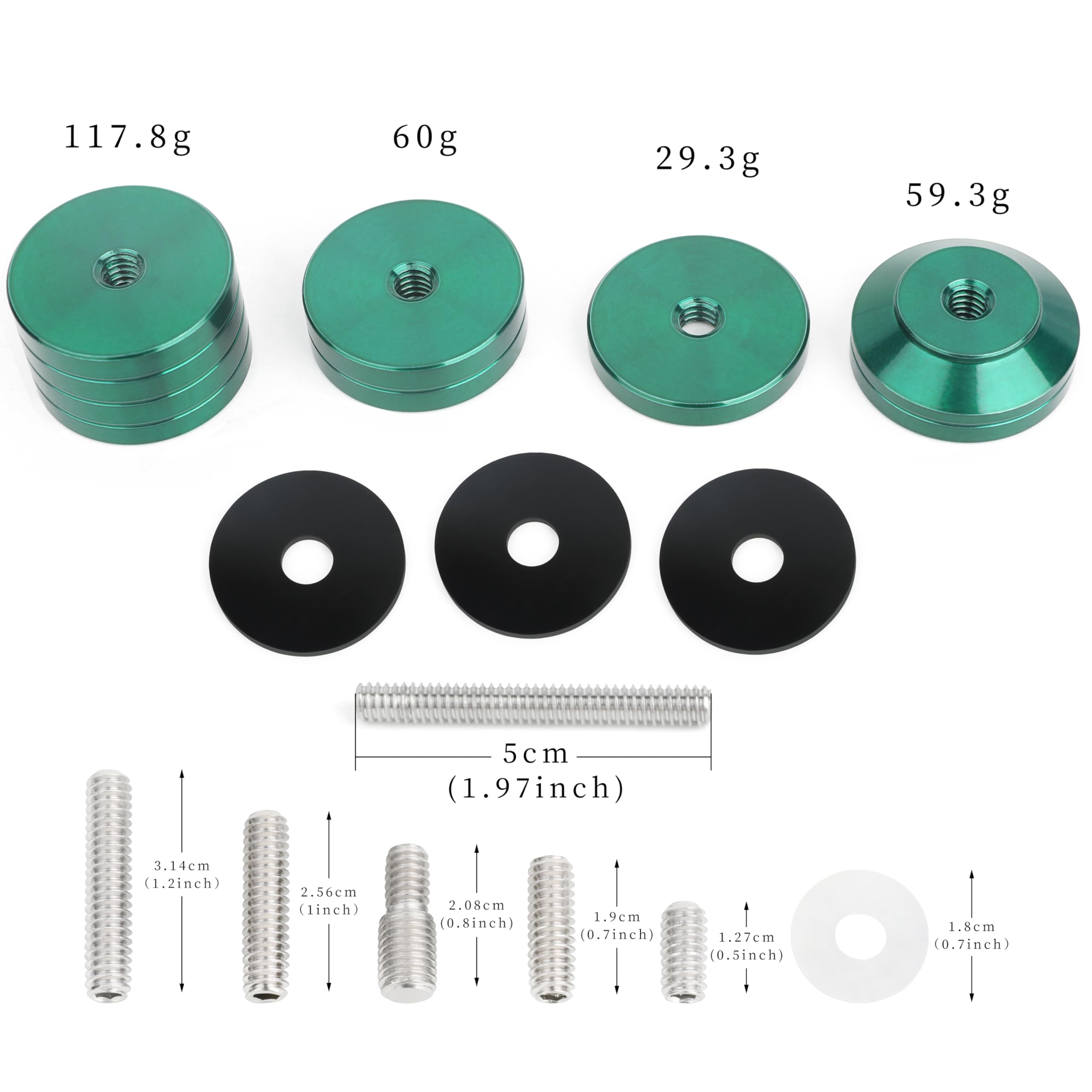 Bogen Stabilisator Gewichte Kit Edelstahl Gegengewicht Kit für Balance bar und Bogen Stabilisator für Recurve-Bogen und Compound-Bogen