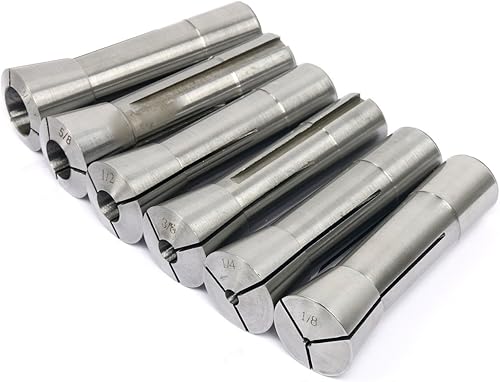 Miniatura 8 de 8MILELAKE Pinzas R8 de precisión de 1/8-3/4 pulgadas, 6 piezas, soporte para portabrocas para Bridgeport .0006