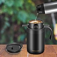 Vista 3 de OARSE Cafetera de camping de 16 onzas, juego de cafetera para verter sobre el campamento, kit de café portátil para viajes, camping, oficinas