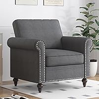 Vista 8 de CECER Juego de sofá de 3 piezas para sala de estar, juego de sofá de tela de lino con ribete de cabeza de clavo, moderno sofá modular tapizado de 6