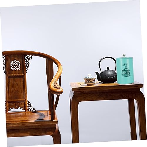 Miniatura 8 de ifundom 2 latas de té de metal de hojalata para té y café, tarros a granel con tapas, galletas, recipientes de almacenamiento de té enlatados,