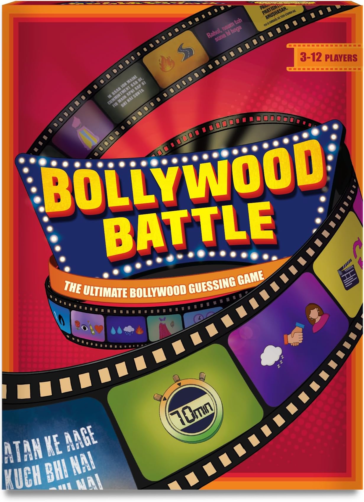 Gouda Games Bollywood Battle Card Game - Fast-Paced Trivia & Guessing Game, Fun for Game Nights, Parties & Family Time, Gifts for Bollywood Fans, Board Game Lovers, Adults, Teens & Kids, 3-12 Players
