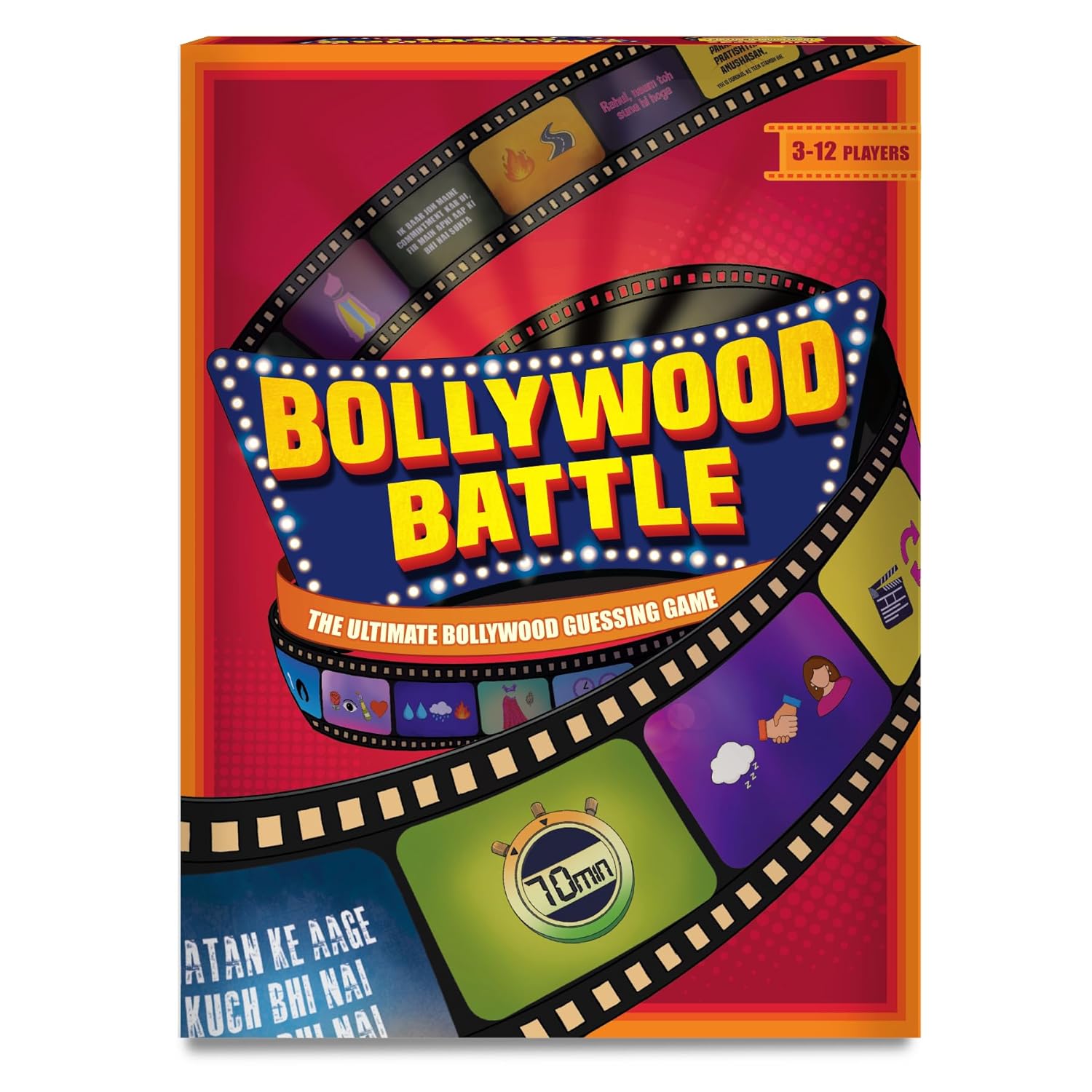 Bollywood Battle Card Game – Fast-Paced Trivia & Guessing Game, Fun for Game Nights, Parties & Family Time, Gifts for Bollywood Fans, Board Game Lovers, Adults, Teens & Kids, 3-12 Players