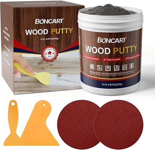 Wood Filler,Wood Putty,Wood Filler Paintable,Wood Repair Putty Stainable,9.87 Ounce White wood filler,Wood furniture repair kit,Quickly repair any broken and defective wooden furniture