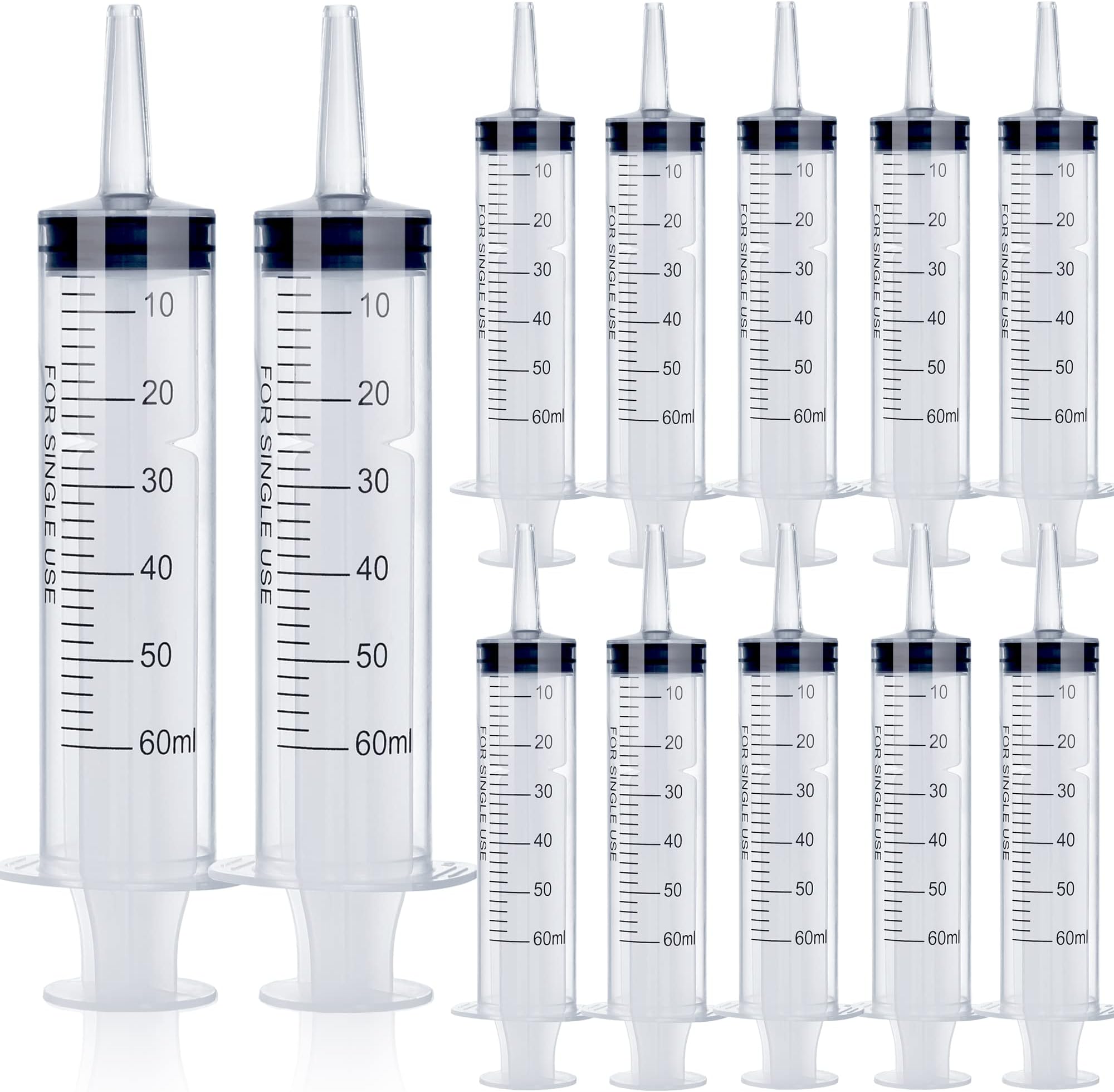 BH Supplies 60mL Syringe Catheter Tip Sterile with Caps (No Needle