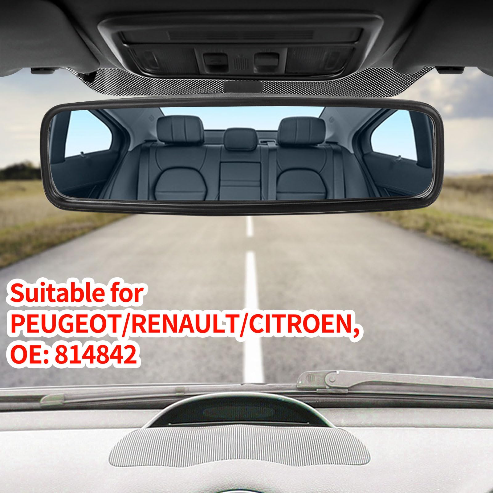 Specchietto Retrovisore Interno 814842 - Alloggiamento In ABS Per Auto SUV, Ampia Visuale, Facile Installazione - Foto 14