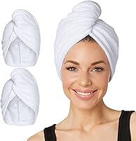 Turbie Twist 2-Pack Microfiber Hair Towel Wrap Turban - Super Absorbent, Anti-Frizz for Curly, Wavy, Straight Hair, Travel & Beauty Essential