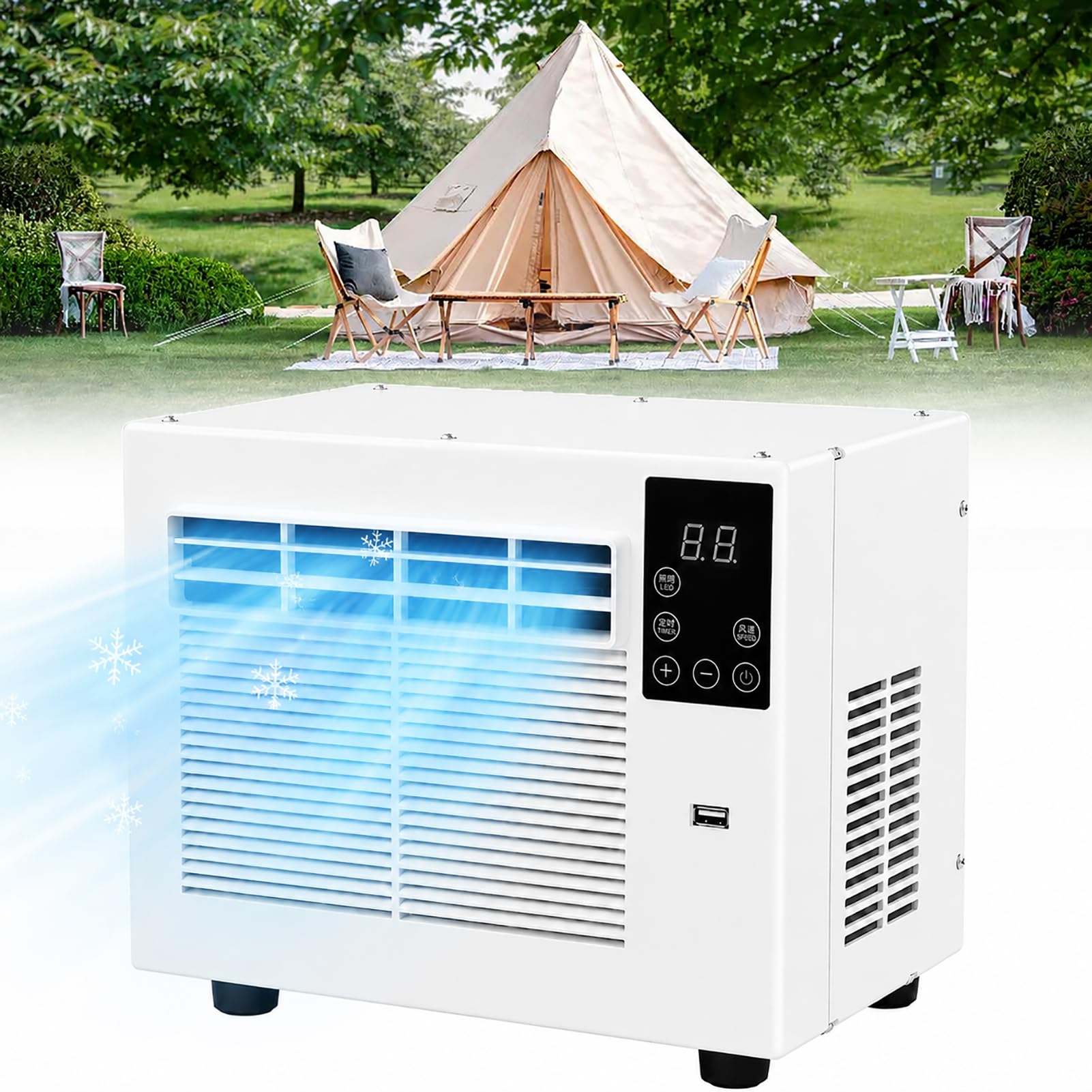 Portable Air Conditioner, 280W Mini Air Conditioner Cooler, 3-in-1 Cooling, Ventilation, and Dehumidification, Fast Cooling Dehumidifier, Without Outdoor Unit, for Bedroom, Kitchen, Dormitory