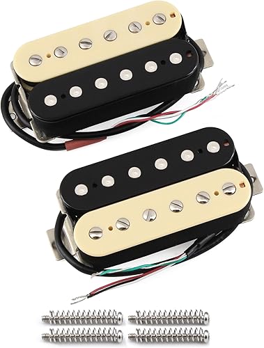Miniatura 1 de FLEOR Alnico 5 Pastillas de guitarra Zebra Neck and Bridge Humbucker Set