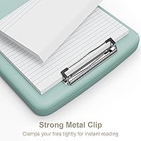 Vista 4 de Piasoenc Portapapeles con almacenamiento, caja de organización de 8.5 x 11 pulgadas con soporte para bolígrafo y carpeta de papel legal A4, folio