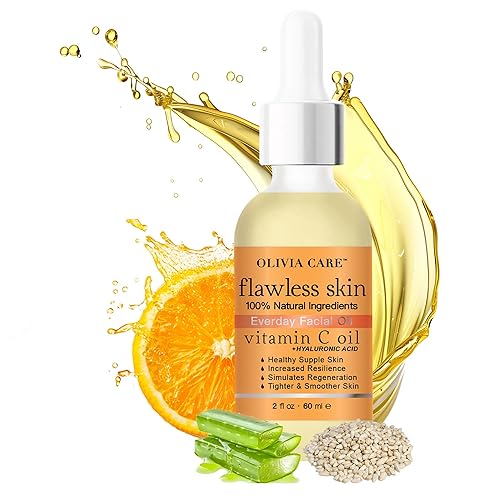 Olivia Care - Aceite facial diario con vitamina C ácido hialurónico para la piel impecable Ingredientes 100 naturales Hidrata ilumina rejuvenece y