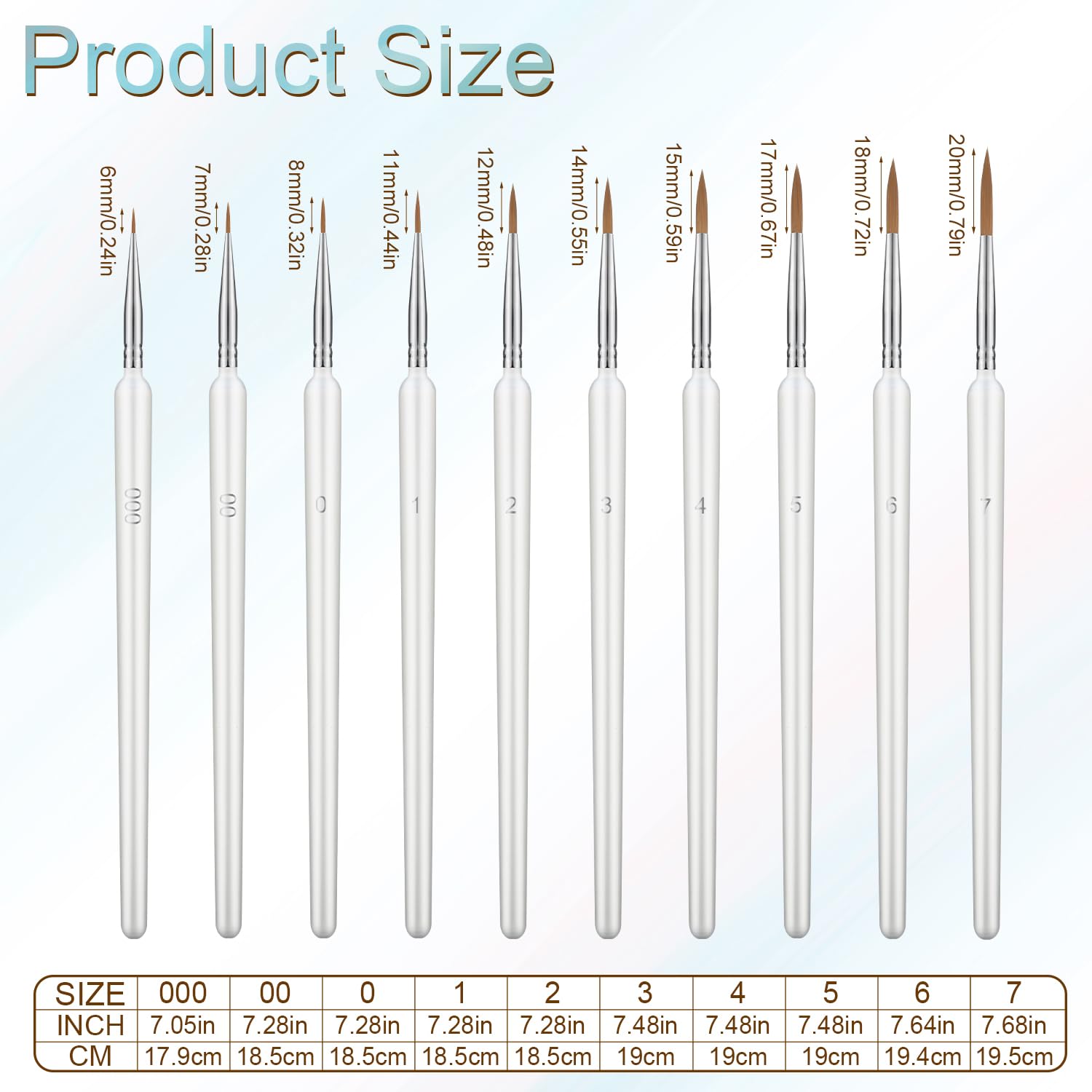 Chenille Kraft Wood Knob Paint Brush Set (CKC5181) Assorted Colors