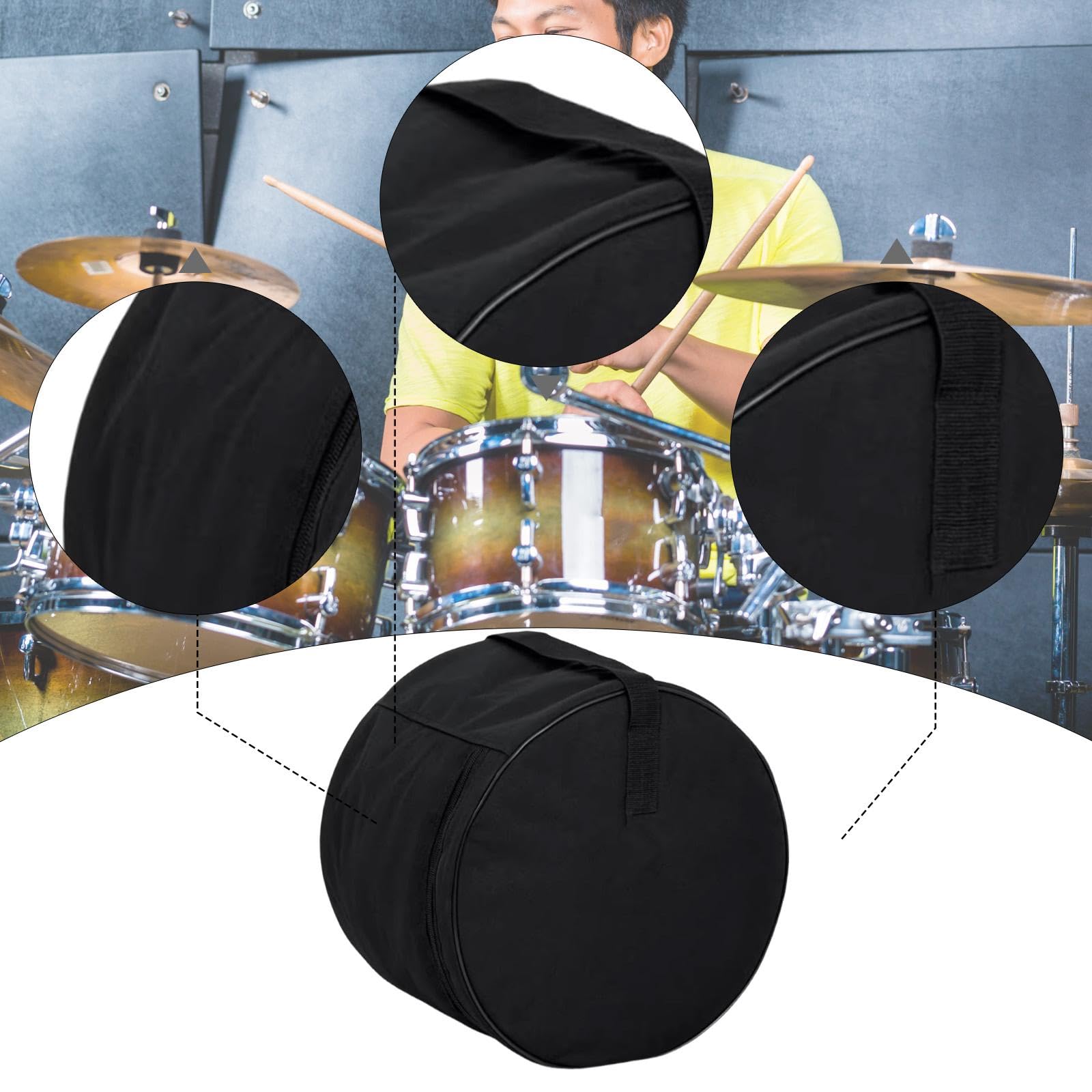 Custodia Portatile per Grancassa con Cerniera E Maniglia per Il Trasporto, 62 Cm X 50 Cm