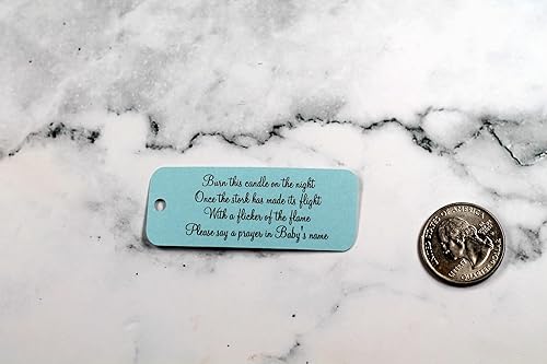 Miniatura 4 de Baby Shower Favor Tags - Candle Gift Tags - 20 pc (Blue)