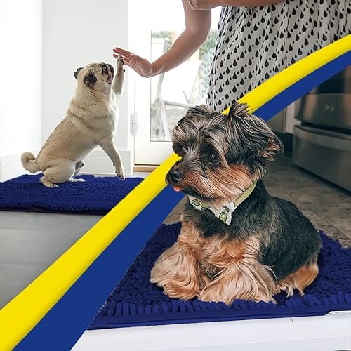 Miniatura 6 de Muddy Mat - Tapete de microfibra absorbente para puertas y mascotas, antideslizante, grueso, lavable, de felpilla suave, para interiores, exteriores