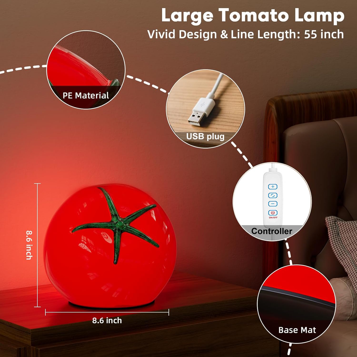 Moderne Black Metal Amber Clear Lampa ras LED Nachttisch leuchte für luxuriöse W