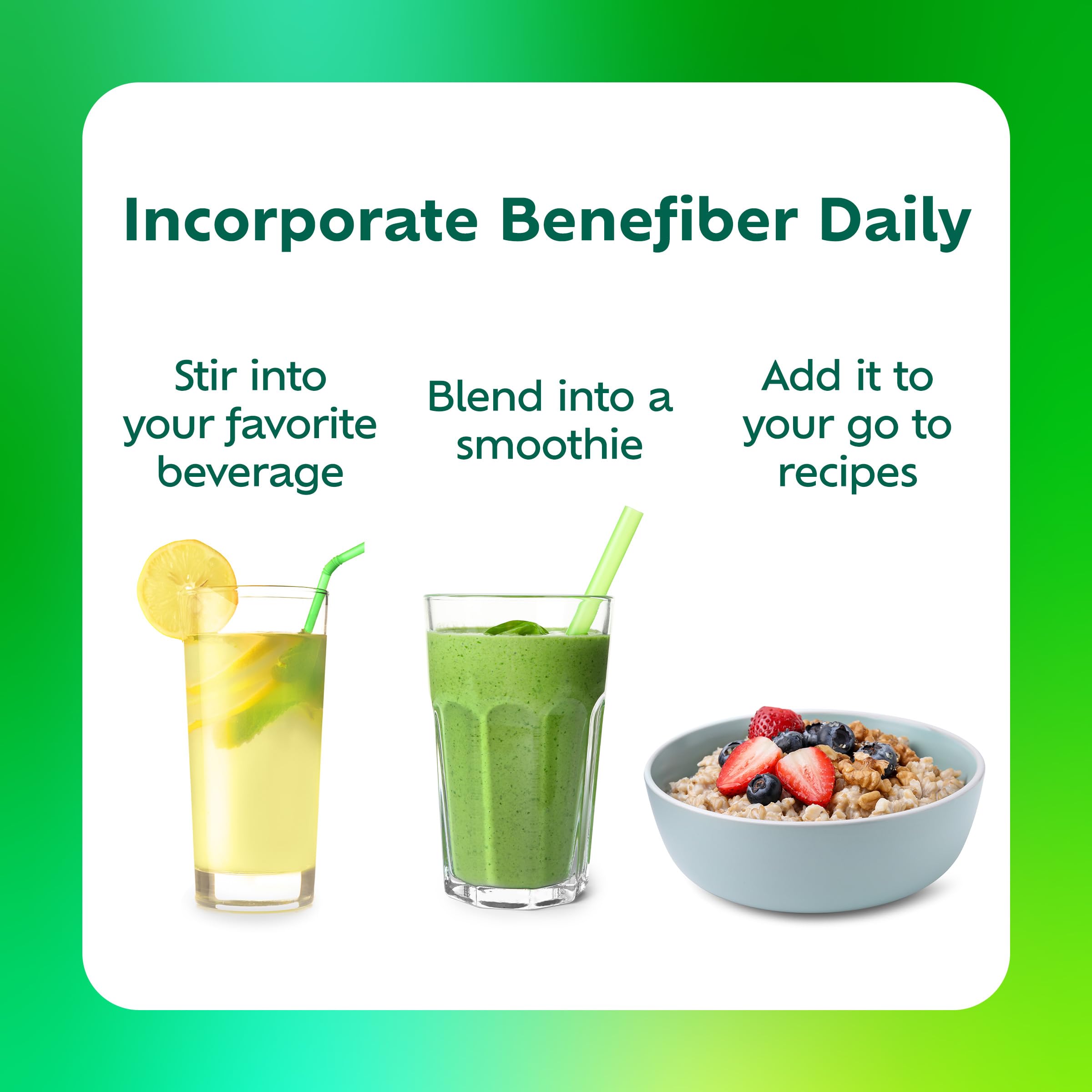 Benefiber Prebiotic Fiber + Supergreens, Watermelon Lemonade Flavor, 8.8 oz — Amazon image 7