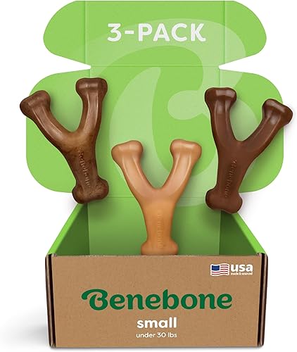 Vista 38 de Benebone Wishbone - Juguete masticable duradero para perros masticadores agresivos, cacahuete real, fabricado en Estados Unidos, gigante