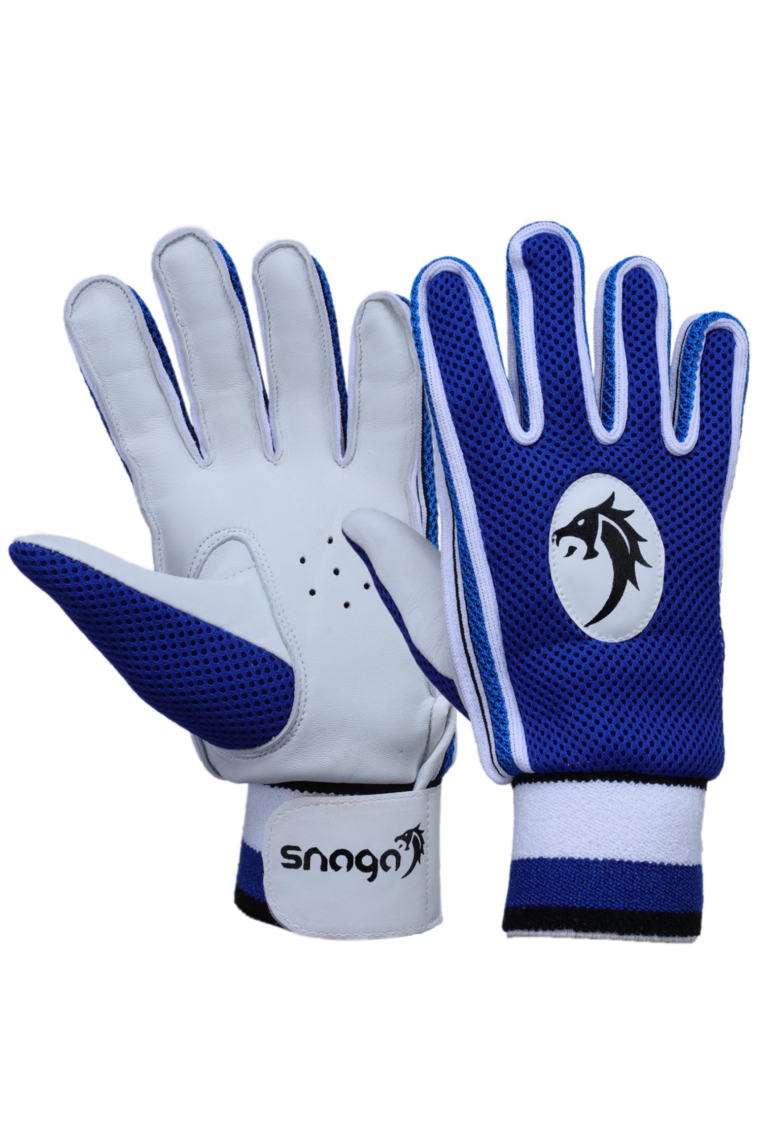 Snaga Indoor Cricket Batting Gloves for Beginner Players, Leather Palm,Nylon Stitch, Air Vents Recommended for Soft Ball, Tennis Ball, Indoor Box Cricket, Gully Cricket (Youth)-image-28
