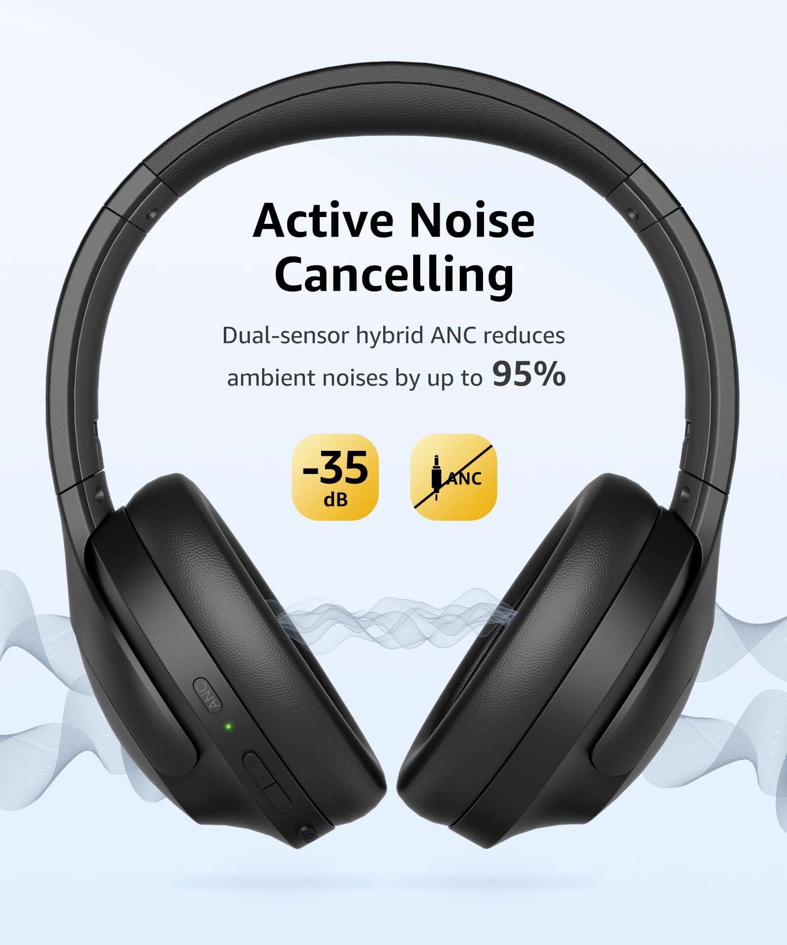 Amazon.com: Picun Active Noise Cancelling Headphones with Built-in