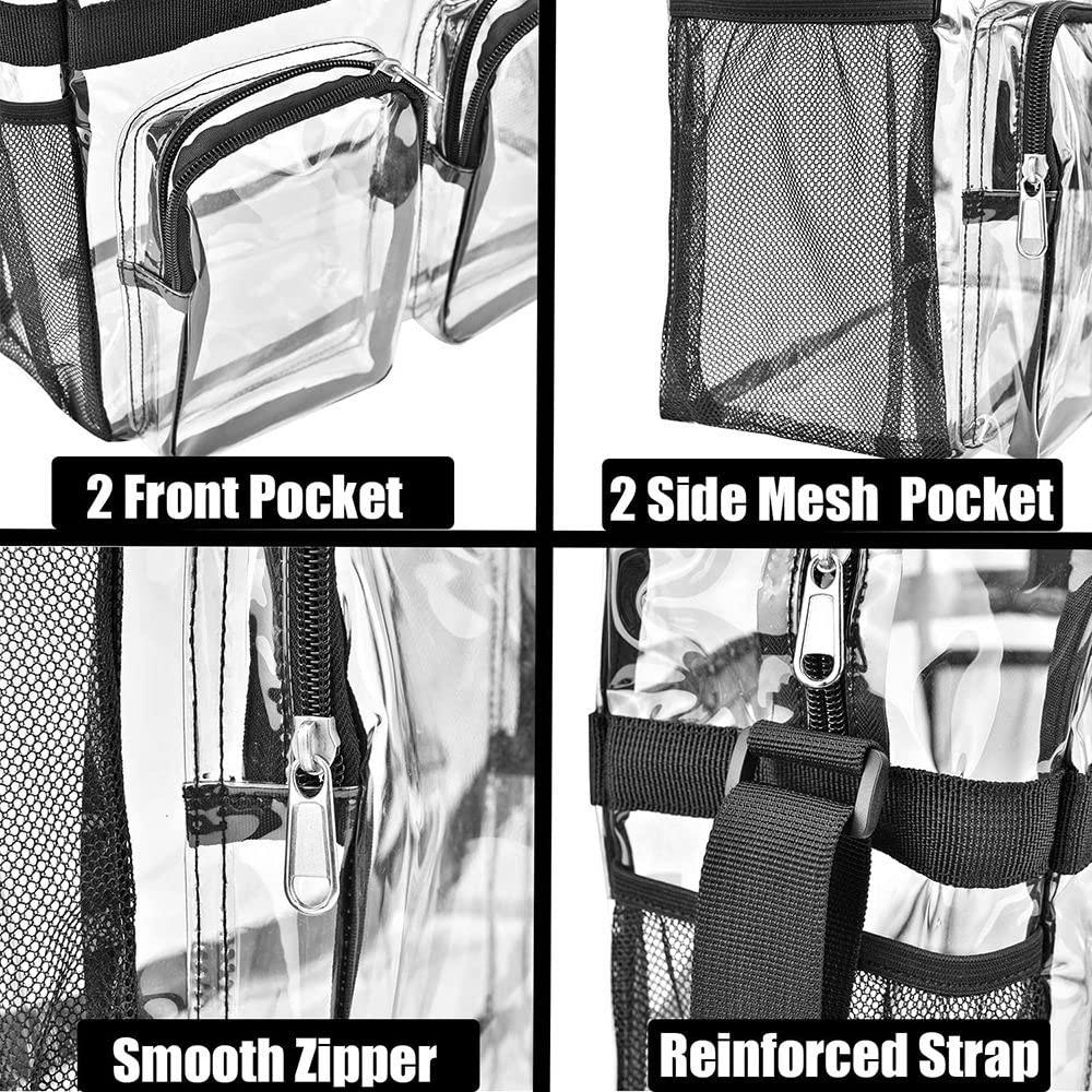 Bolsa transparente de 12 x 6 x 12 pulgadas, con correa reforzada de PVC, para eventos deportivos y conciertos, diseño a prueba de fugas — view 6