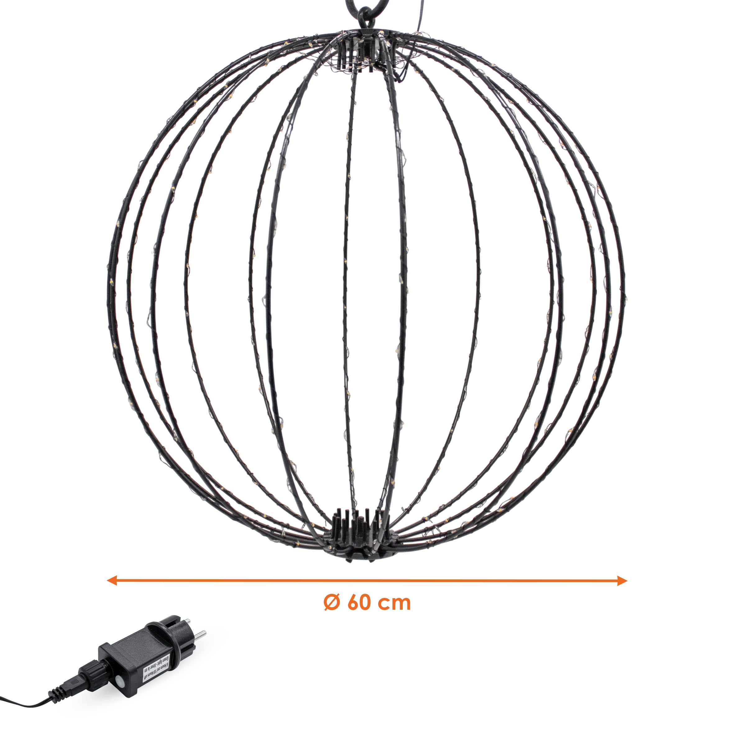 Spetebo Świecąca kula do zawieszenia na zewnątrz 60 cm