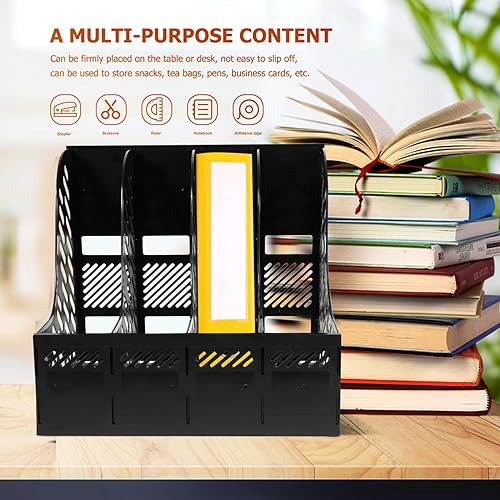 Miniatura 8 de 1 Unidades de Archivos de Almacenamiento de Archivos de Papel Estante de Escritorio Revista Estante de Archivo de Malla Archivo de Archivo Bandeja