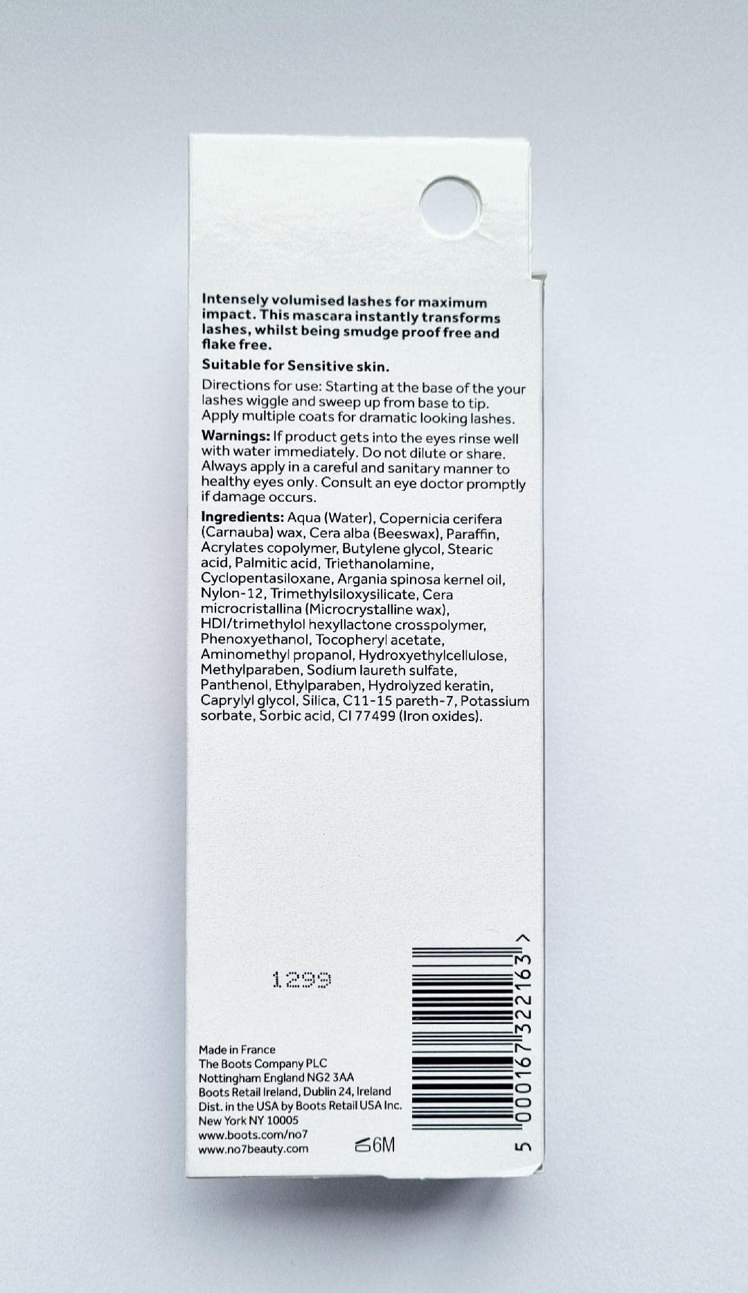 No7 Lash Impact Waterproof - NERO - 7ml - confezione aggiornata
