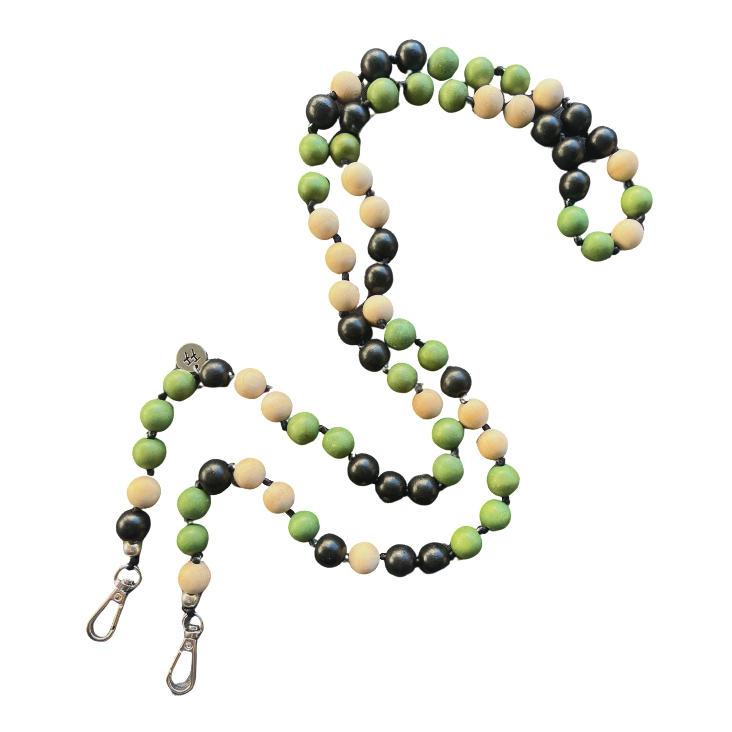 Handykette Lang Holzperlen Multicolor I für alle Handys geeignet I ø15 mm I Länge ca. 138 cm