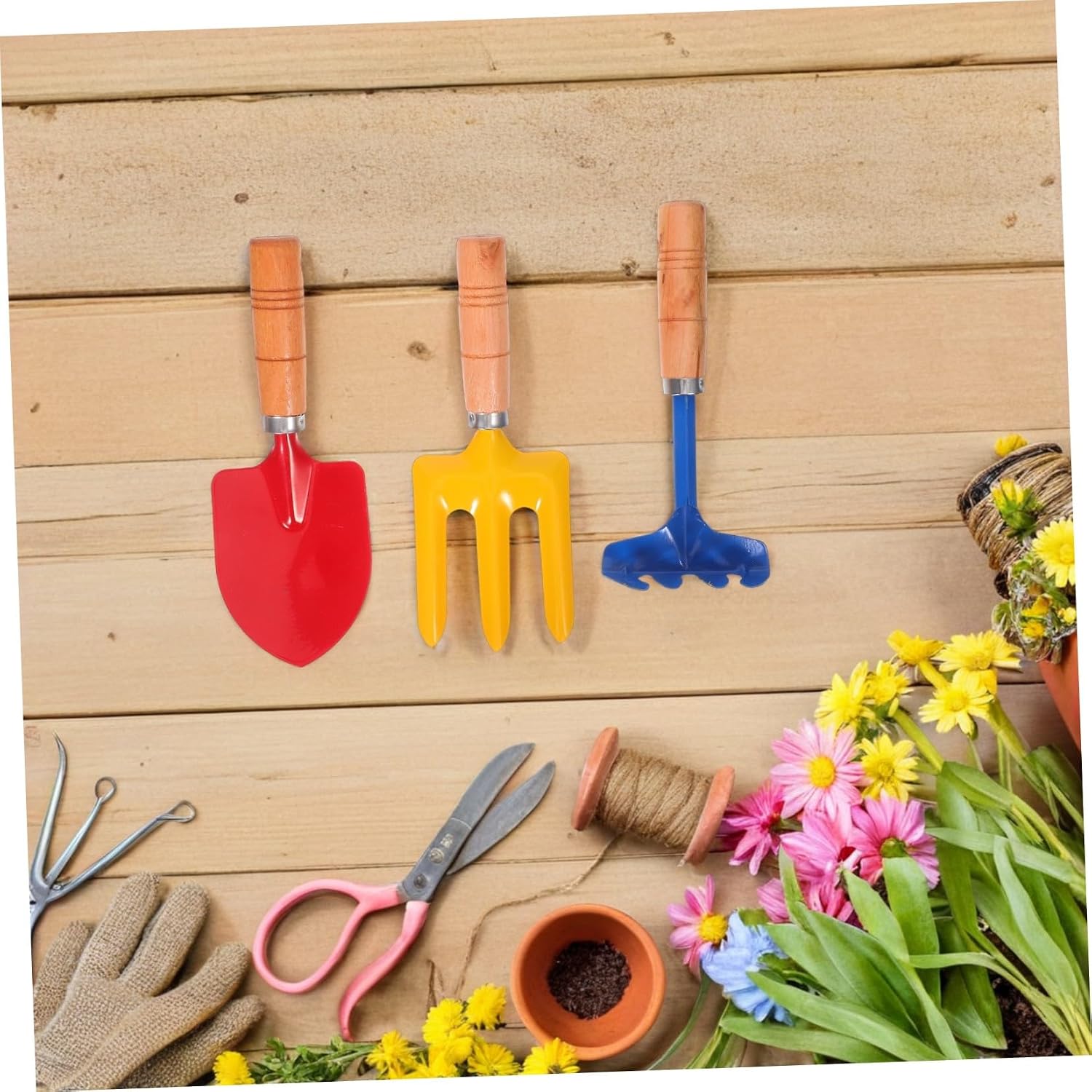 UPKOCH 2sets Flower Shovel Toy Boys and Girls Gardening Shovel Safe Eco-Friendly Weeding Tool