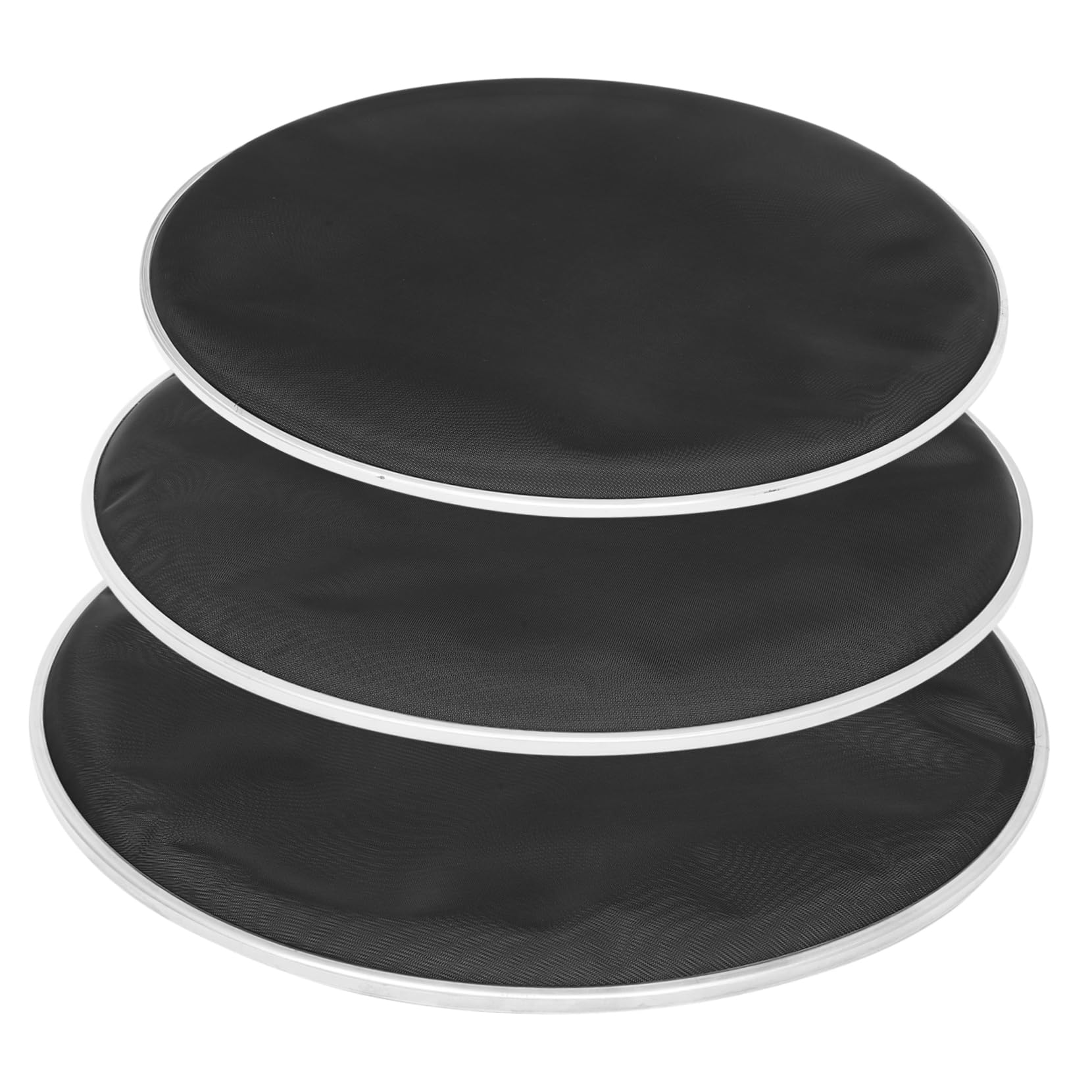 SUPVOX Double Layer Drumheads Silent Drum Heads Mesh Mute Drum for Replacement Black