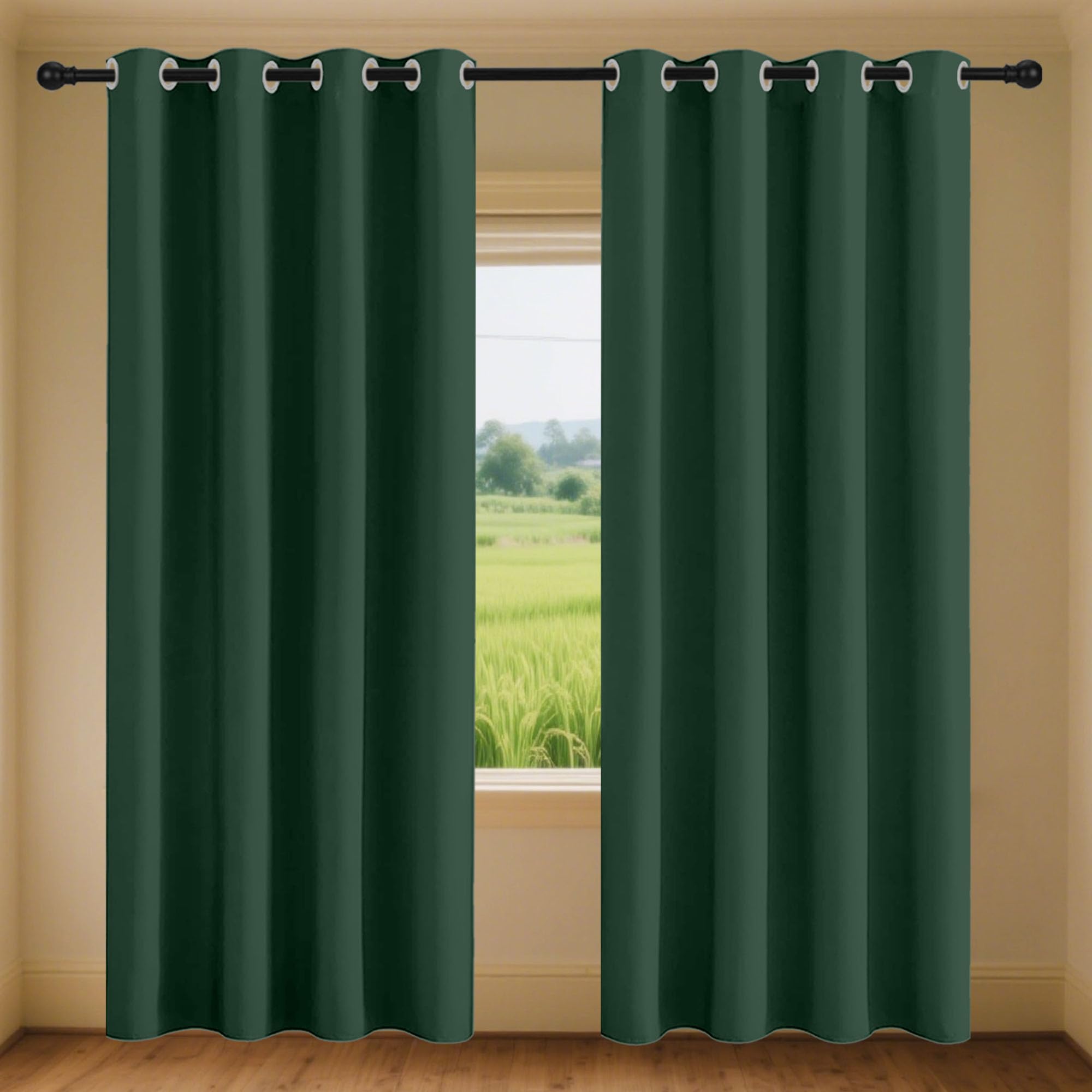 Rideau 100% occultant thermique isolant anti-froid 158x280cm pour un confort durable