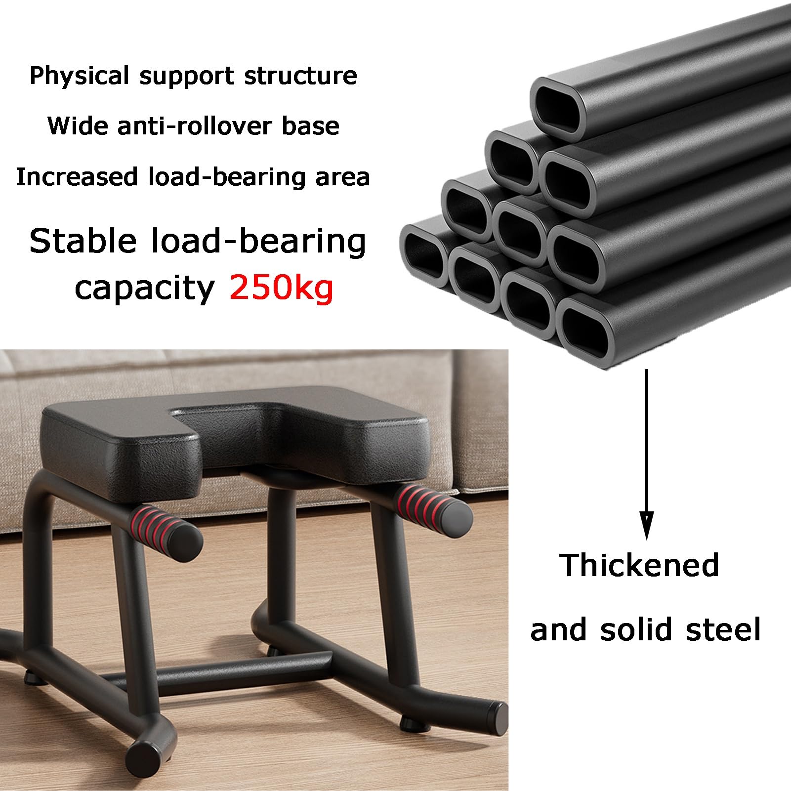 Sedia For Inversione For Yoga, Sgabello For Verticale Sulla Testa For Istruttore Di Piedi, Panca For Verticale For Yoga, Base A Otto For Evitare Il Ribaltamento