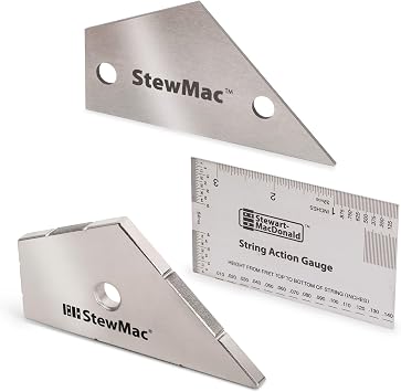StewMac Precision Fret Guitar Tool Trio, Imperial String Action Gauge, Fret Rocker, Fret Kisser for Guitar Setup & Repair