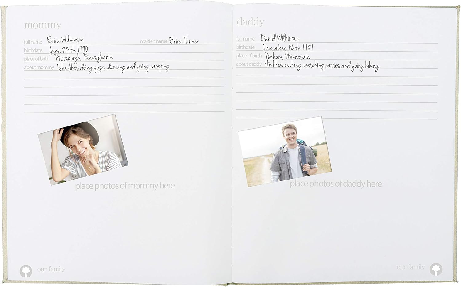 Pearhead Linen Baby Memory Book and Clean-Touch Ink Pad, Gender-Neutral Baby Accessory, Baby Milestones Photo Album, 50 Fill In Pages, New and Expecting Parents, Linen Ivory : Everything Else