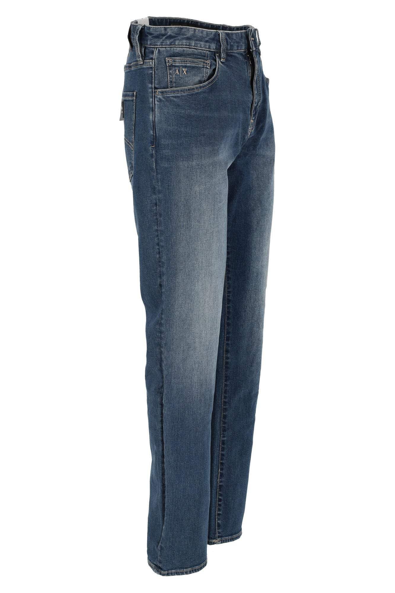 Armani Exchange J13 Slim Fit Comfort Cotton Denim Pants, Jeans Uomo, Indigo Denim,